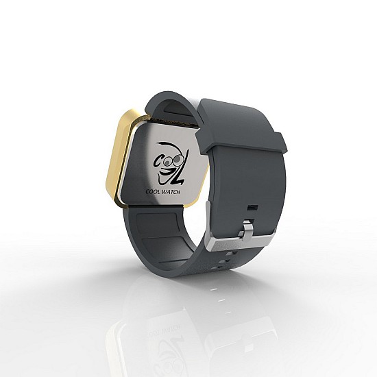 Cool Watch Saat - Gold Mat Dokunmatik Kasa - Gri Kayış Unisex, Saat, Tasarım Saat, Farklı Saat