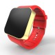 Cool Watch Saat - Gold Mat Dokunmatik Kasa - Kırmızı Kayış Unisex, Saat, Tasarım Saat, Farklı Saat