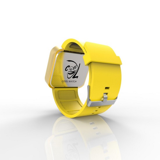 Cool Watch Saat - Gold Mat Dokunmatik Kasa - Sarı Kayış Unisex, Saat, Tasarım Saat, Farklı Saat
