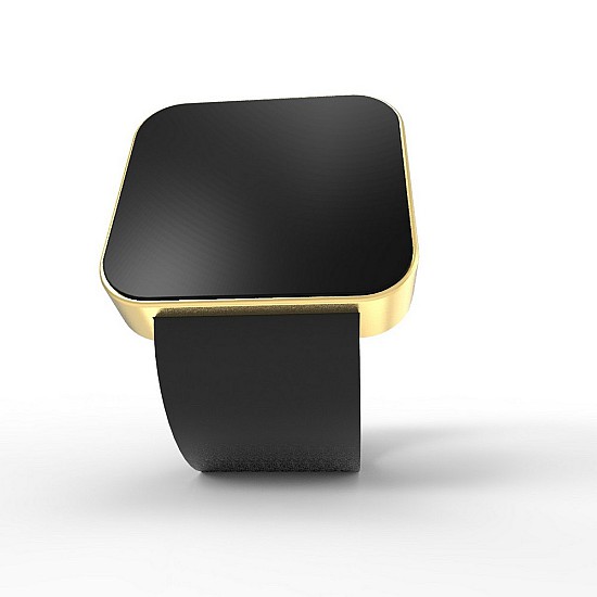 Cool Watch Saat - Gold Mat Dokunmatik Kasa - Siyah Kayış Unisex, Saat, Tasarım Saat, Farklı Saat