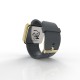 Cool Watch Saat - Gold Shiny Dokunmatik Kasa - Gri Kayış Unisex, Saat, Tasarım Saat, Farklı Saat