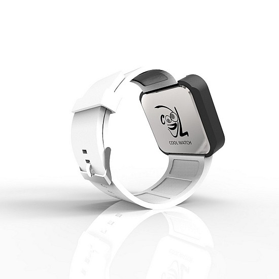 Cool Watch Saat - Siyah Mat Dokunmatik Kasa - Beyaz Kayış Unisex, Saat, Tasarım Saat, Farklı Saat