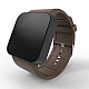 Cool Watch Saat - Siyah Mat Dokunmatik Kasa - Kahverengi Kayış Unisex, Saat, Tasarım Saat, Farklı Saat