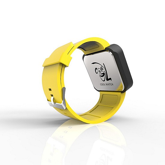 Cool Watch Saat - Siyah Mat Dokunmatik Kasa - Sarı Kayış Unisex, Saat, Tasarım Saat, Farklı Saat