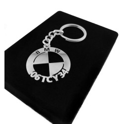 Kişiye Özel - Metal Bmw - Gümüş Anahtarlık Gerçek Gümüş Kaplama