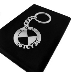 Kişiye Özel - Metal Bmw - Gümüş Anahtarlık Gerçek Gümüş Kaplama