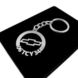 Kişiye Özel - Metal Chevrolet - Gümüş Anahtarlık Gerçek Gümüş Kaplama