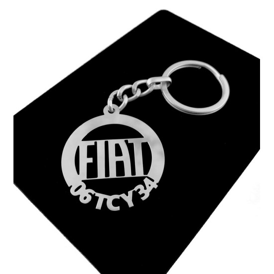 Kişiye Özel - Metal Fiat - Gümüş Anahtarlık Gerçek Gümüş Kaplama, Saat, Tasarım Saat, Farklı Saat