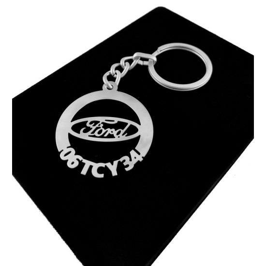 Kişiye Özel - Metal Ford - Gümüş Anahtarlık Gerçek Gümüş Kaplama, Saat, Tasarım Saat, Farklı Saat