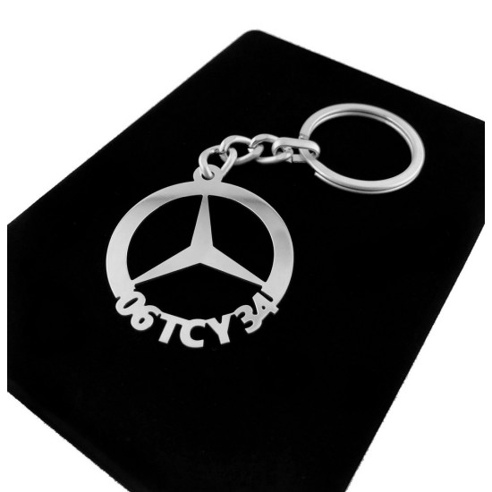 Kişiye Özel - Metal Mercedes Benz - Gümüş Anahtarlık Gerçek Gümüş Kaplama, Saat, Tasarım Saat, Farklı Saat