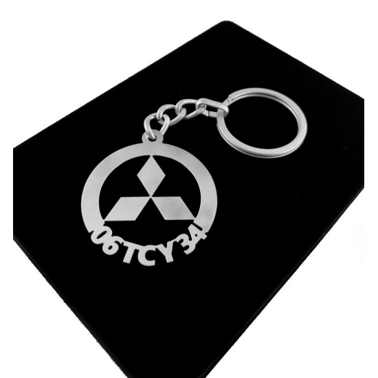 Kişiye Özel - Metal Mitsubishi - Gümüş Anahtarlık Gerçek Gümüş Kaplama, Saat, Tasarım Saat, Farklı Saat