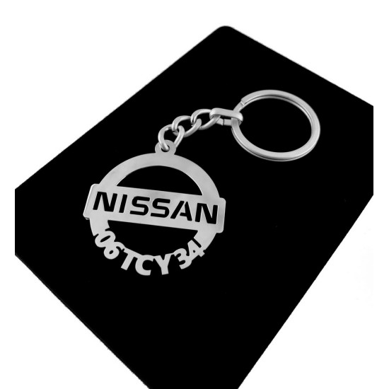 Kişiye Özel - Metal Nissan - Gümüş Anahtarlık Gerçek Gümüş Kaplama, Saat, Tasarım Saat, Farklı Saat