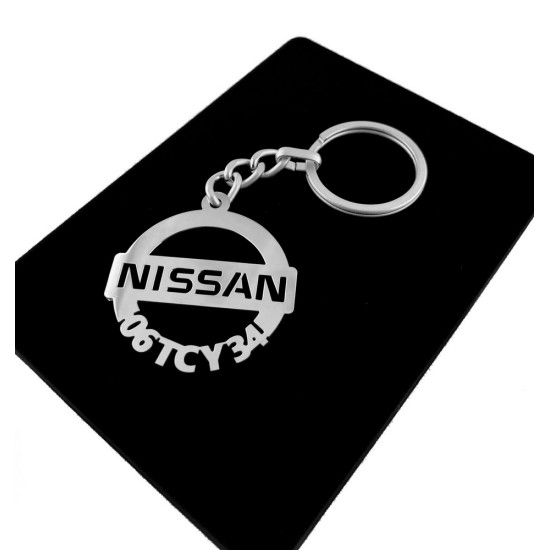 Kişiye Özel - Metal Nissan - Gümüş Anahtarlık Gerçek Gümüş Kaplama, Saat, Tasarım Saat, Farklı Saat