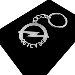 Kişiye Özel - Metal Opel - Gümüş Anahtarlık Gerçek Gümüş Kaplama