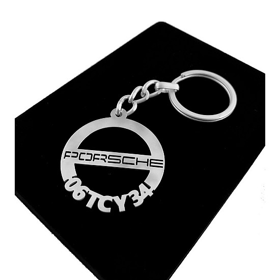 Kişiye Özel - Metal Porsche - Gümüş Anahtarlık Gerçek Gümüş Kaplama, Saat, Tasarım Saat, Farklı Saat