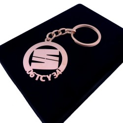 Kişiye Özel - Metal Seat - Rose Plaka Anahtarlık Gerçek Altın Kaplama