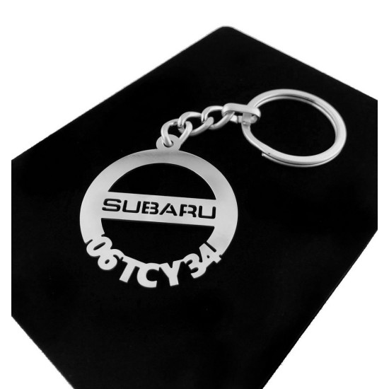 Kişiye Özel - Metal Subaru - Gümüş Anahtarlık Gerçek Gümüş Kaplama, Saat, Tasarım Saat, Farklı Saat