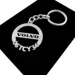 Kişiye Özel - Metal Volvo - Gümüş Anahtarlık Gerçek Gümüş Kaplama