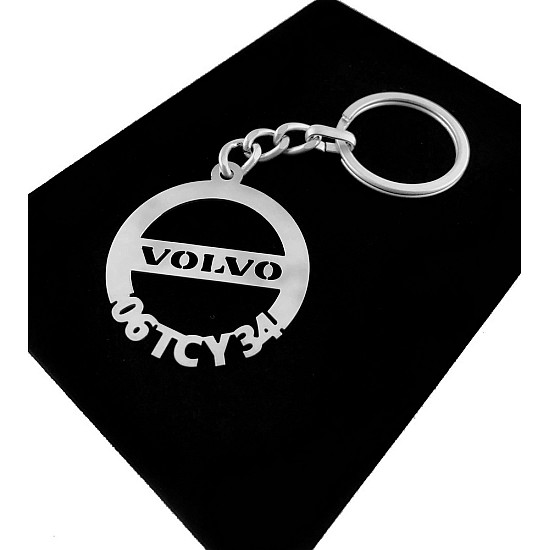 Kişiye Özel - Metal Volvo - Gümüş Anahtarlık Gerçek Gümüş Kaplama, Saat, Tasarım Saat, Farklı Saat