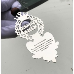 Kişiye Özel - Metal Alt Geniş Alanlı Araç Dikiz Ayna Süsü