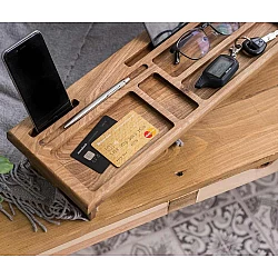 Kişiye Özel - Ahşap Çift Ayaklı Aksesuar ve Cep Telefonu Standı 