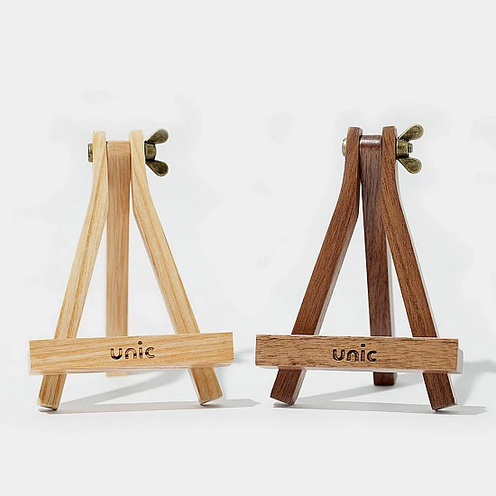 Kişiye Özel - Ahşap Easel Tasarım Aksesuar Standı , Saat, Tasarım Saat, Farklı Saat