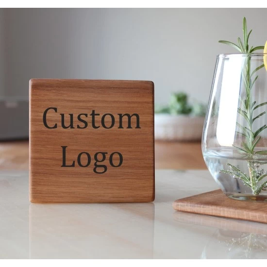 Kişiye Özel - Ahşap El İşçilikli Bardak Altlık 4 adet Kare Tasarım, Saat, Tasarım Saat, Farklı Saat