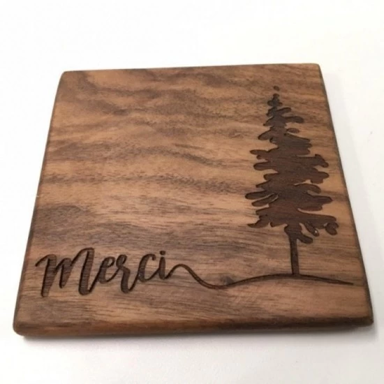 Kişiye Özel - Ahşap El İşçilikli Bardak Altlık 4 adet Kare Tasarım, Saat, Tasarım Saat, Farklı Saat