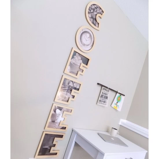 Kişiye Özel - Ahşap İsimli Her Harf Bir Çerçeve, Saat, Tasarım Saat, Farklı Saat