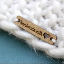 Kişiye Özel - Ahşap Dikdörtgen Etiket