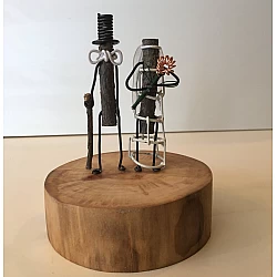 Kişiye Özel - Ahşap Masaüstü Gelin Damat Dal Figürleri