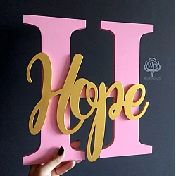 Kişiye Özel - Ahşap Tek Harf Üzerine İsimlik