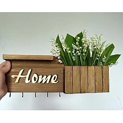 Kişiye Özel - Ahşap Cepli Kapı Anahtarlığı