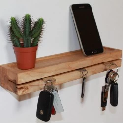 Kişiye Özel - Ahşap Kapı Yanı Düz Oyma Anahtarlık Anderson Tasarım