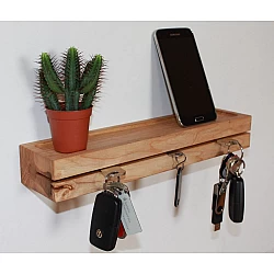 Kişiye Özel - Ahşap Kapı Yanı Düz Oyma Anahtarlık Anderson Tasarım