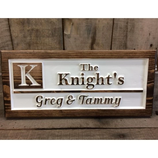 Kişiye Özel - Ahşap Kapı Tabelası Yazı İçi Oyma Yatay, Saat, Tasarım Saat, Farklı Saat