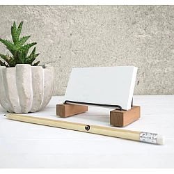 Kişiye Özel - Ahşap Masaüstü Kartvizitlik Wire Tasarım