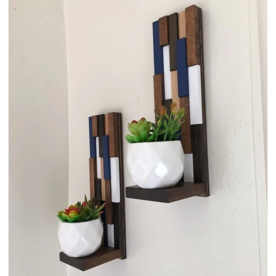 Kişiye Özel - Ahşap Duvar Rafı Part Tasarım 1 Adettir., Saat, Tasarım Saat, Farklı Saat