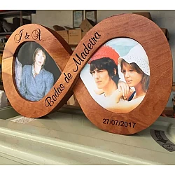 Kişiye Özel - Ahşap Sade Sonsuzluk Resim Çercevesi