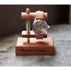 Kişiye Özel - Ahşap Tasarım Tekli Saat Standı