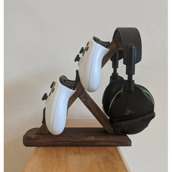 Kişiye Özel - Ahşap Headset Tasarım Konsol Kol ve Kulaklık Standı, Saat, Tasarım Saat, Farklı Saat