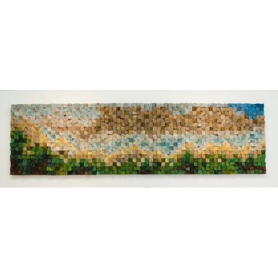 Kişiye Özel - Ahşap Kahverengi Sarının Rengi Tablo, Saat, Tasarım Saat, Farklı Saat