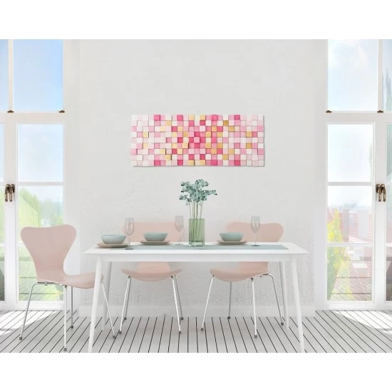 Kişiye Özel - Ahşap Pudra Pembesi Rengi Tablo, Saat, Tasarım Saat, Farklı Saat