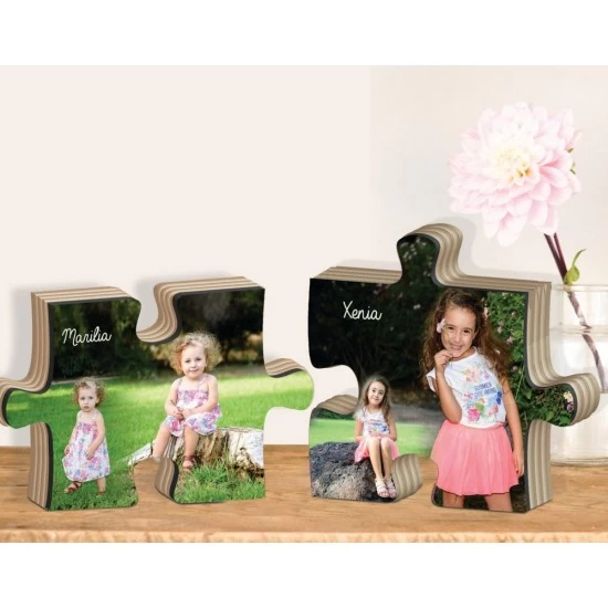 Kişiye Özel - Ahşap Puzzle Masaüstü Resimlik, Saat, Tasarım Saat, Farklı Saat