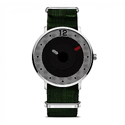 Cool Watch Saat - Silver Kasa - Haki Yeşil Kordon Cool Unisex