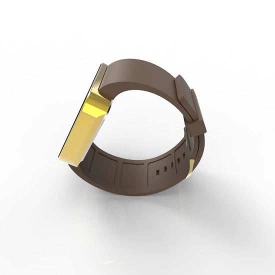 Cool Watch Saat - Gold Shiny Dokunmatik Kasa - Kahverengi Kayış Unisex, Saat, Tasarım Saat, Farklı Saat