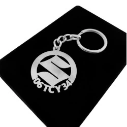 Kişiye Özel - Metal Suzuki - Gümüş Anahtarlık Gerçek Gümüş Kaplama