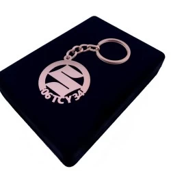 Kişiye Özel - Metal Suzuki - Rose Plaka Anahtarlık Gerçek Altın Kaplama