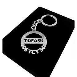 Kişiye Özel - Metal Tofaş - Gümüş Anahtarlık Gerçek Gümüş Kaplama