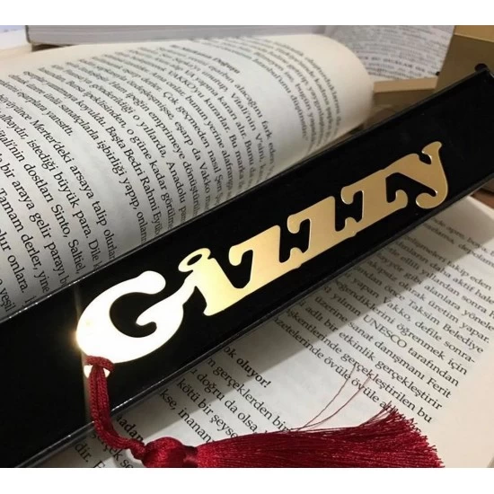 Kişiye Özel - Metal İsimli Kitap Ayracı, Saat, Tasarım Saat, Farklı Saat